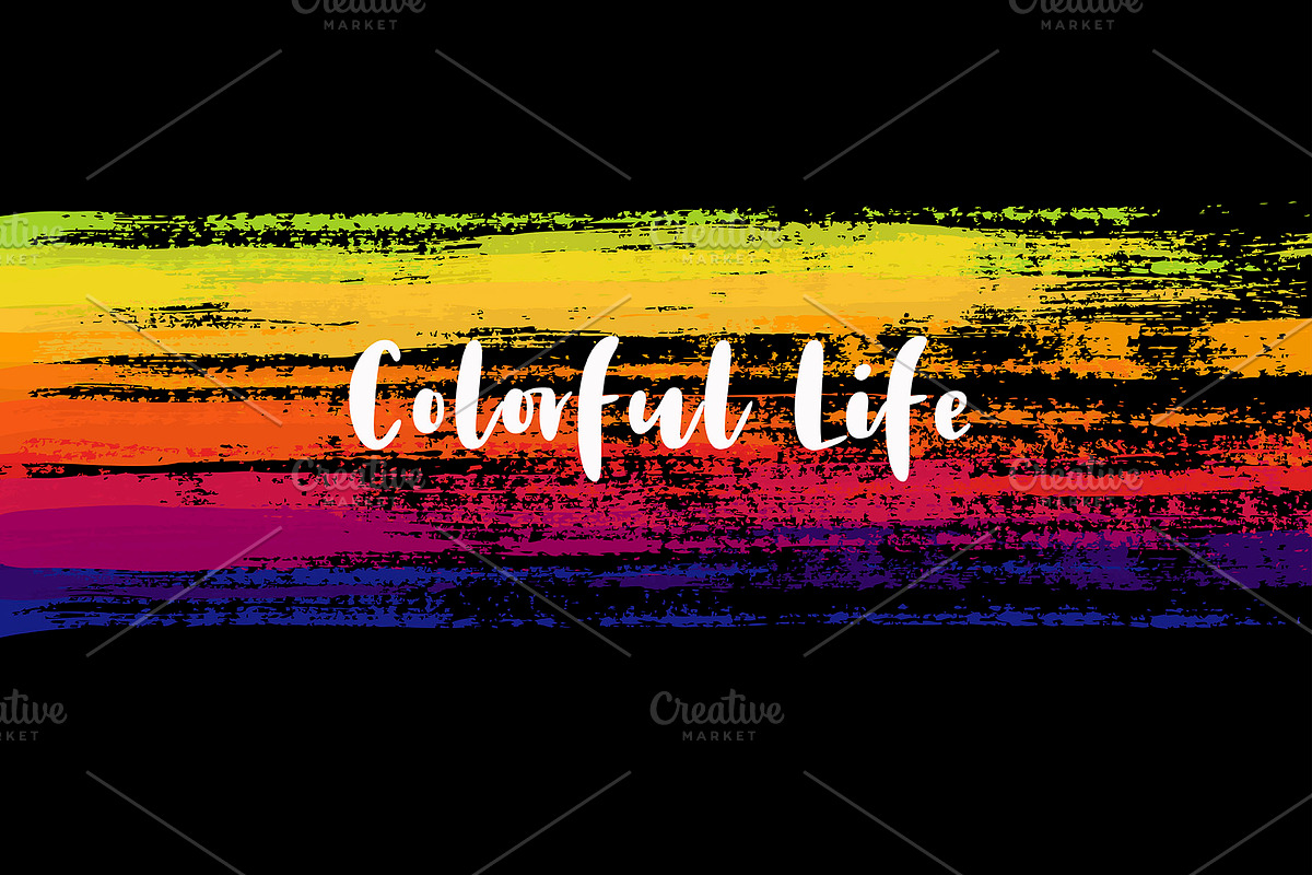 Colorful life: vector splatters set, a Background Graphic by harmonia ...