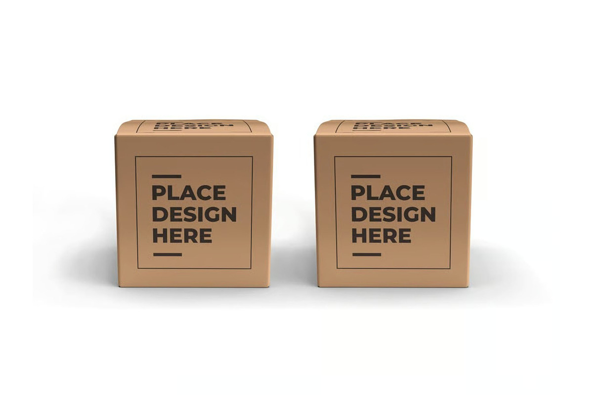 Square Box Packaging Mockup Template, a Packaging Mockup by DesignRushMarket (Photo 2 of 11)