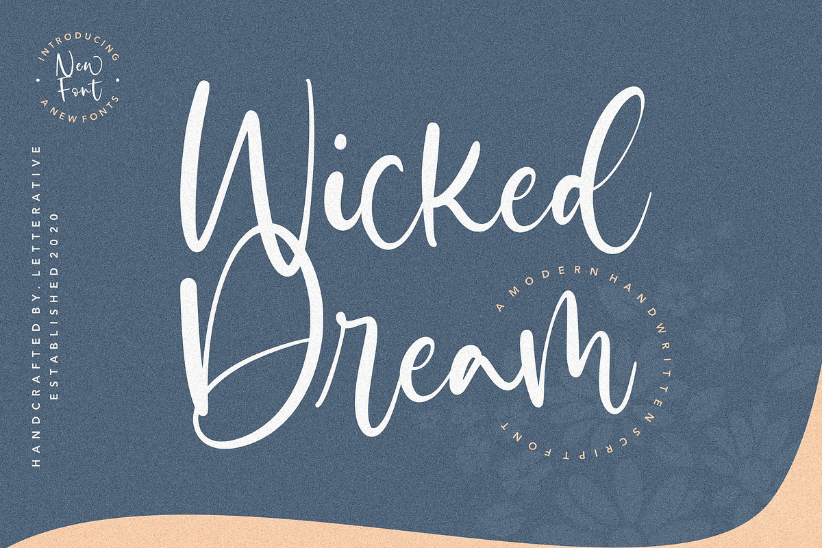 Wicked Dream - Script Font, a Script Font by Letterative Studio (Photo 1 of 6)