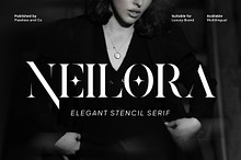 Neilora - Elegant Stencil Serif Font