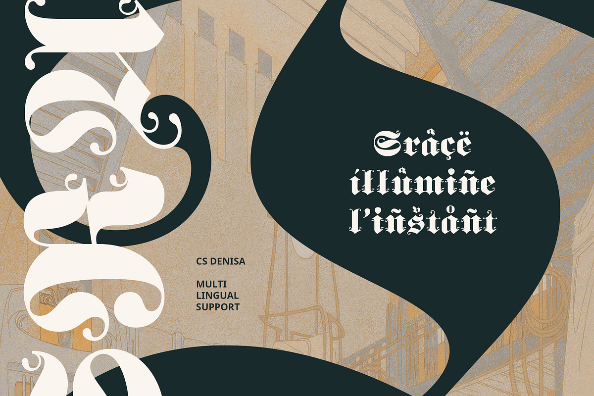 CS Denisa – Blackletter Font, a Blackletter Font by Craft Supply Co. (Photo 7 of 8)