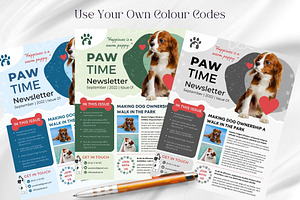 Canva Newsletter Template Dogs Pets