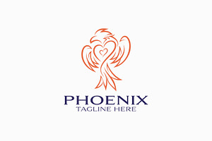 Phoenix Flying Bird Symbol Logo, a Branding & Logo Template by Signatoro