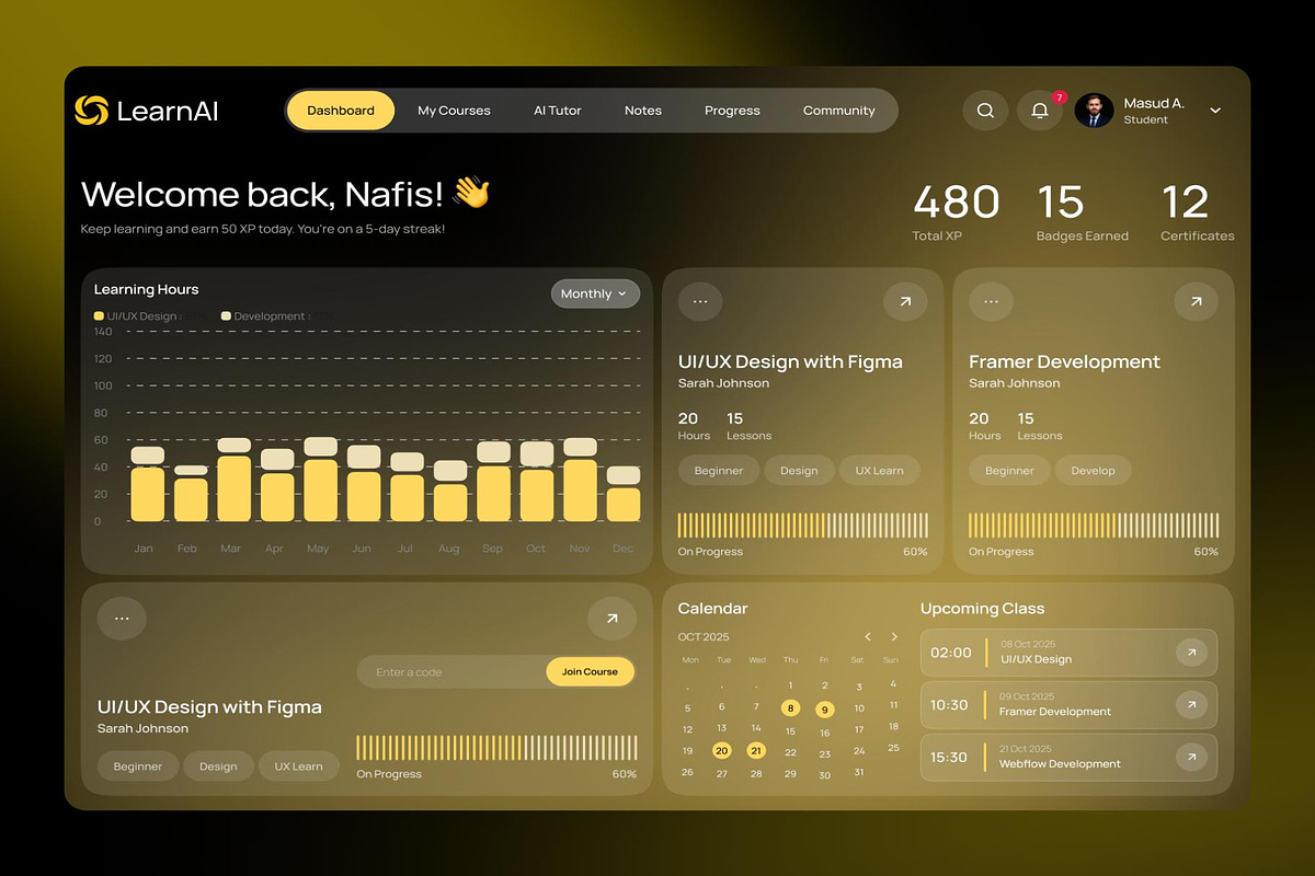 AI Online Learning Platform UI Kit, an UI Kit Template by Lumina_ui_ux202 (Photo 7 of 8)