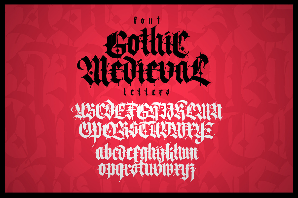 Gothic vector letters - 023, an Object Graphic by GeekClick (Photo 11 of 12)