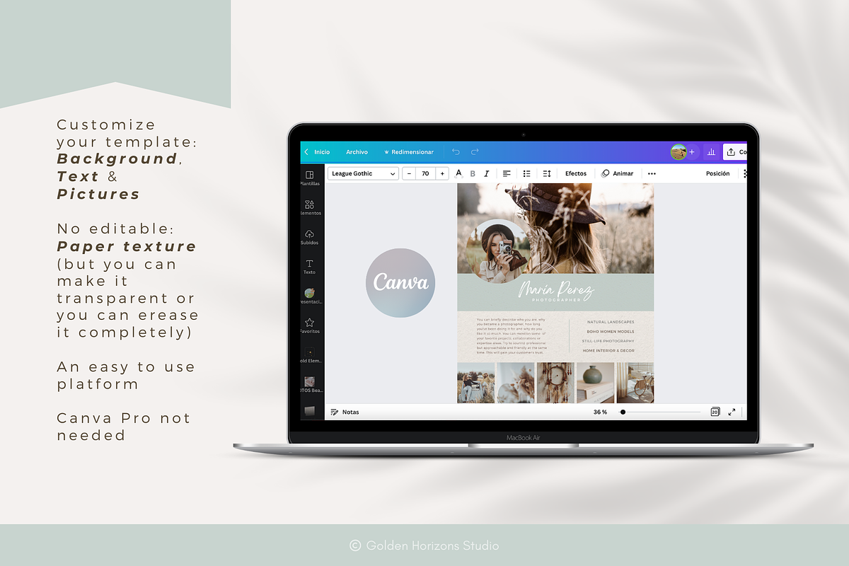 Media Kit and Photography Rate Cards, a Resume Template by Golden Horizons Studio (Photo 9 of 10)