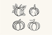 Pumpkin Doodles & Fall Clipart, a Seasonal Illustration by Oktyabr (Thumbnail 3 of 3)