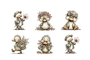 Whimsical Spring Duck Clipart Bundle, an Illustration by GatewayDesign (Thumbnail 3 of 6)