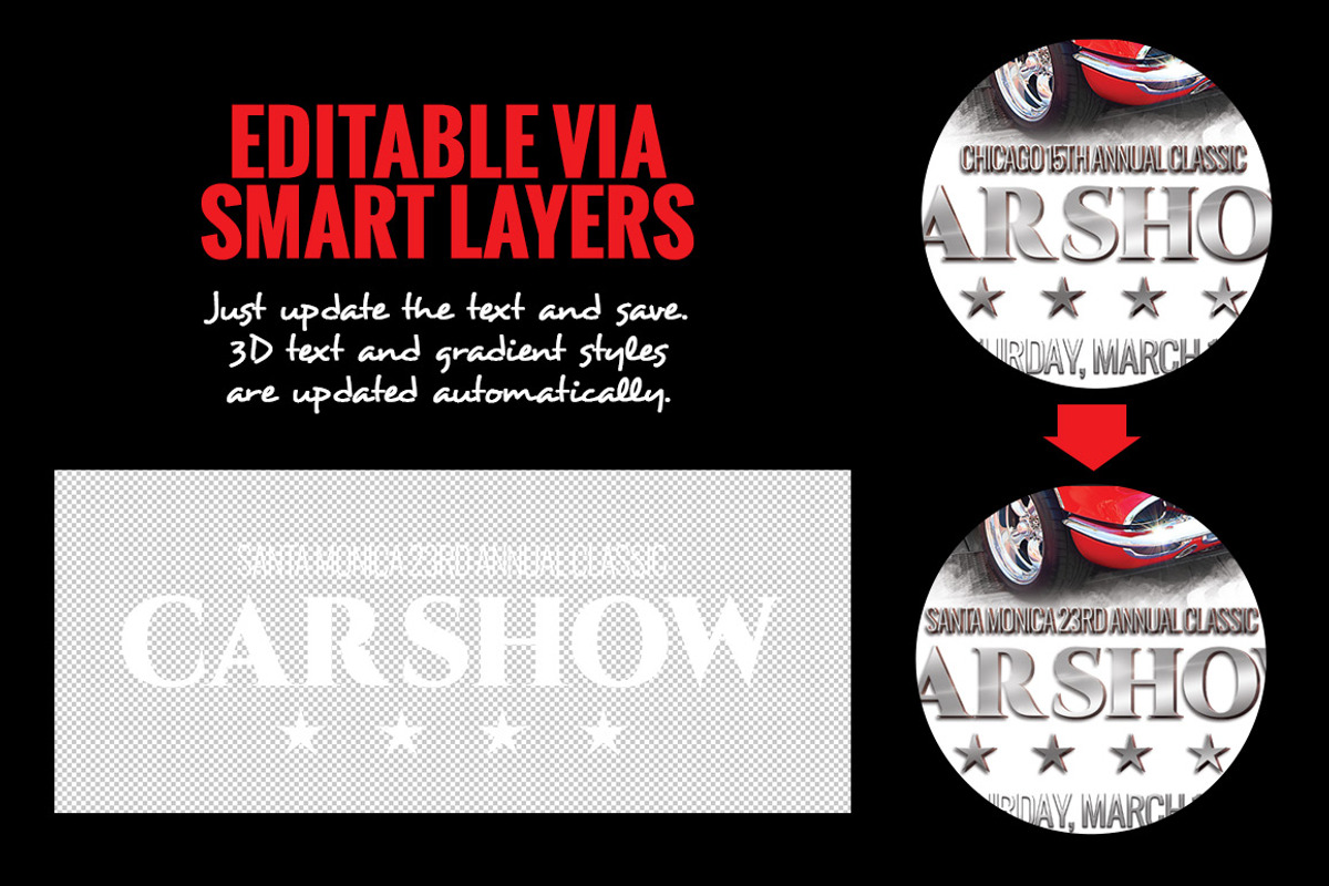 Car Show Flyer - Vintage / Classic, a Flyer Template by Nathan Knight Design (Photo 4 of 4)