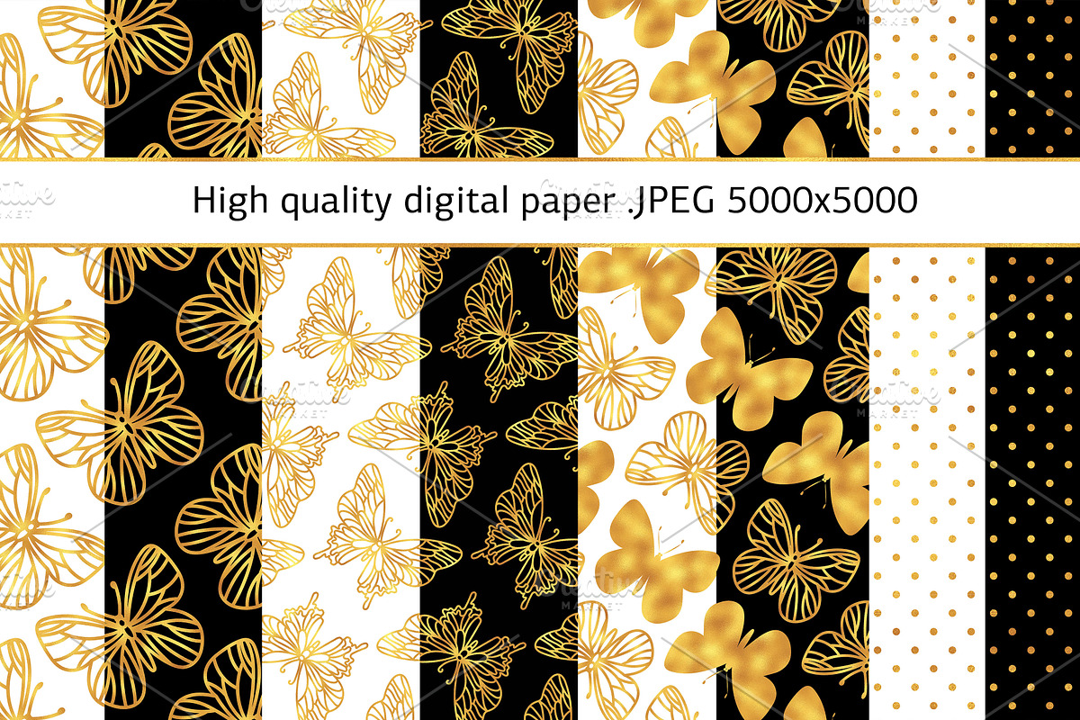 GOLDEN BUTTERFLIES, a Decorative Illustration by FARAWAYKINGDOM (Photo 3 of 5)