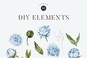 Airy Blue Watercolor Collection, an Object Graphic by Kaleriia (Thumbnail 7 of 13)