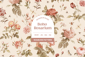 Vintage Boho Rosarium Pattern