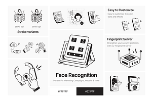 Animated Biometric Recognition Icons