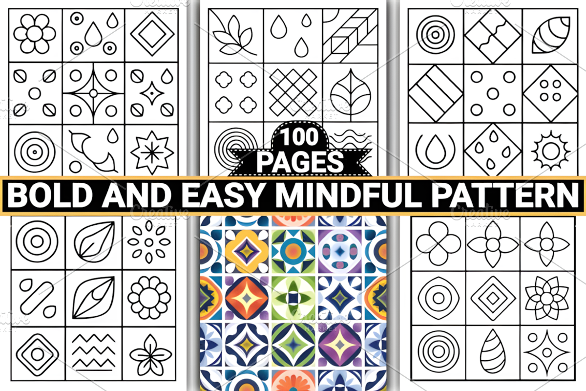 Bold and Easy Mindful Pattern, a Pattern Graphic by Coco Bloom (Photo 2 of 3)