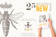 ORGANIC LOGO ELEMENTS – HONEY, an Illustration by Friendly Label (Thumbnail 3 of 8)