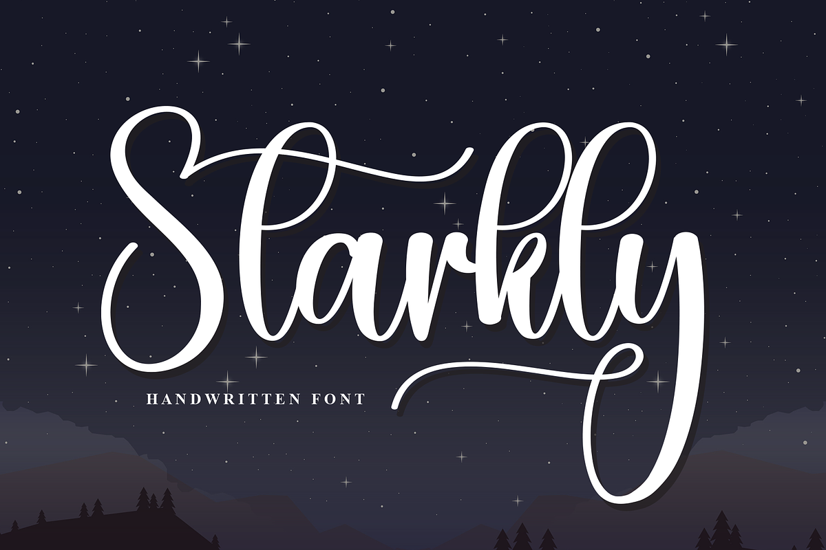 Starkly | Script Font, a Handwritten Font by Scratchones (Photo 1 of 9)