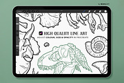 33 Dinosaur World Procreate Stamps, a Shape Add-On by MadliArt (Thumbnail 3 of 4)