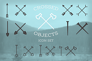 Crossed Objects Icon Pack, an Outline Icon by JD Creative (Thumbnail 1 of 2)