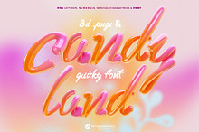Candy Land 3D Letters and Font