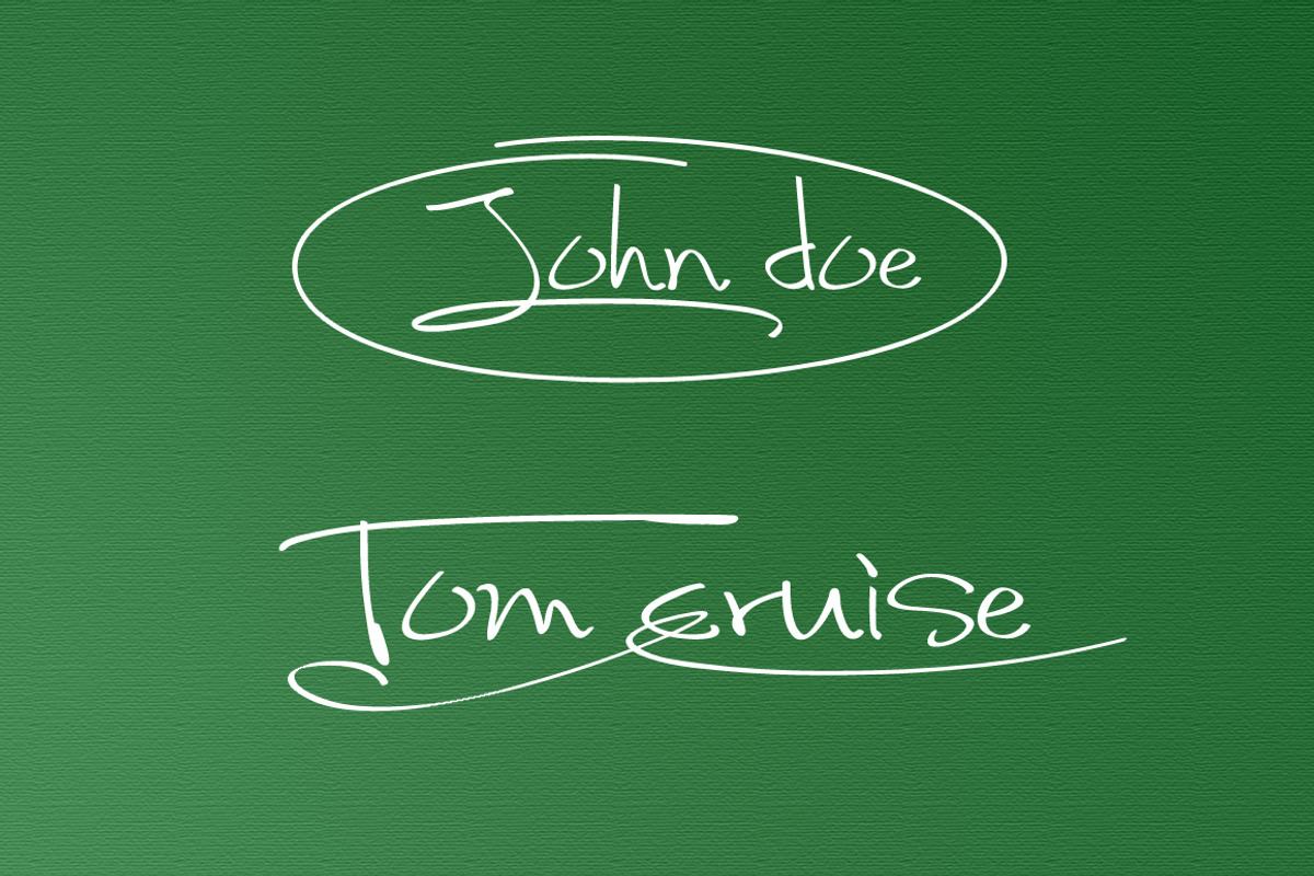 Fancy Signature TrueType Font preview 2
