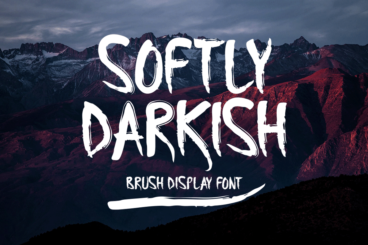 Softly Darkish Typeface, a Handwritten Font by Seemly Fonts (Photo 1 of 5)