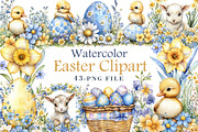 Watercolor Easter Clipart, an Illustration by Libby Wishes (Thumbnail 1 of 4)