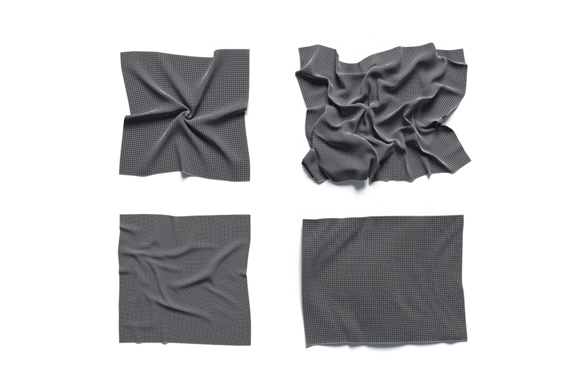 Wrinkled Cotton Textile Set 3D Model, an Object 3D Model by rebrandy (Photo 8 of 9)