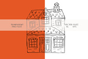 Hand-Drawn Cottage Clipart Set, an Object Illustration by Anna Ivanir (Thumbnail 3 of 3)