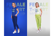 Female T-Shirt Mockups Vol 4 Part 2, a Shirt Mockup by Hi, Mock-Up! (Thumbnail 5 of 10)