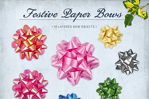 Festive Paper Bows