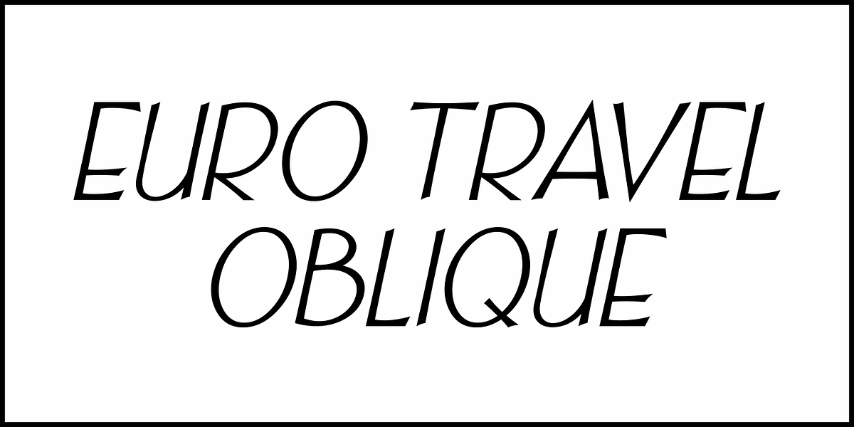 Euro Travel JNL, a Sans Serif Font by Jeff Levine Fonts (Photo 4 of 5)