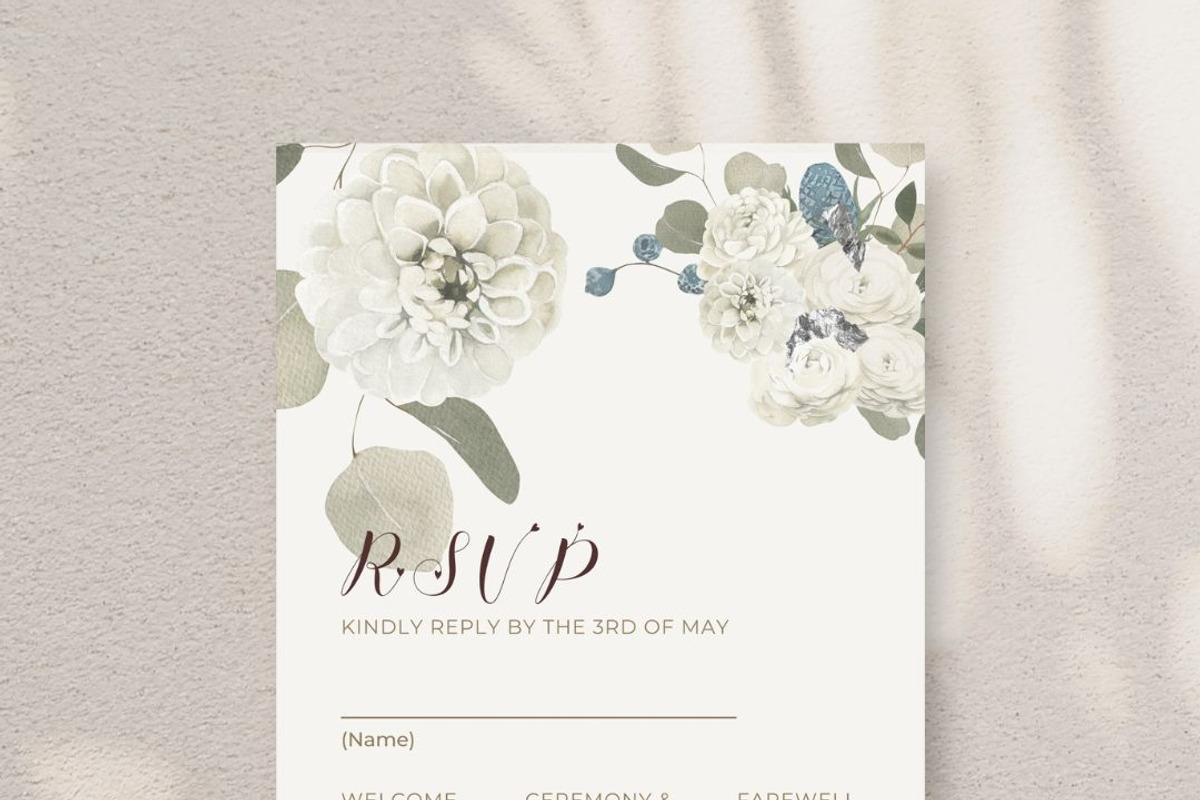 Editable Wedding Invitation, an Invitation Template by elfy creative (Photo 6 of 7)