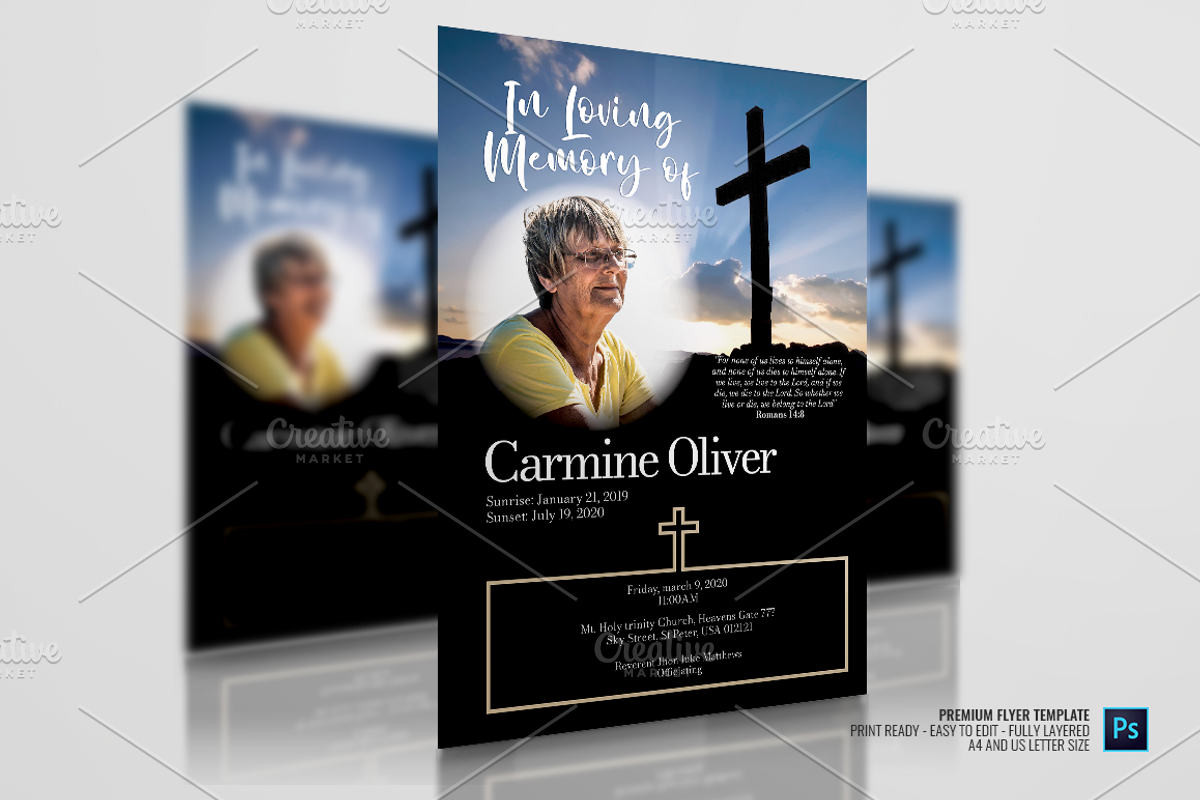 Internment and Funeral Program Flyer, a Flyer Template by PSDPixel (Photo 3 of 5)