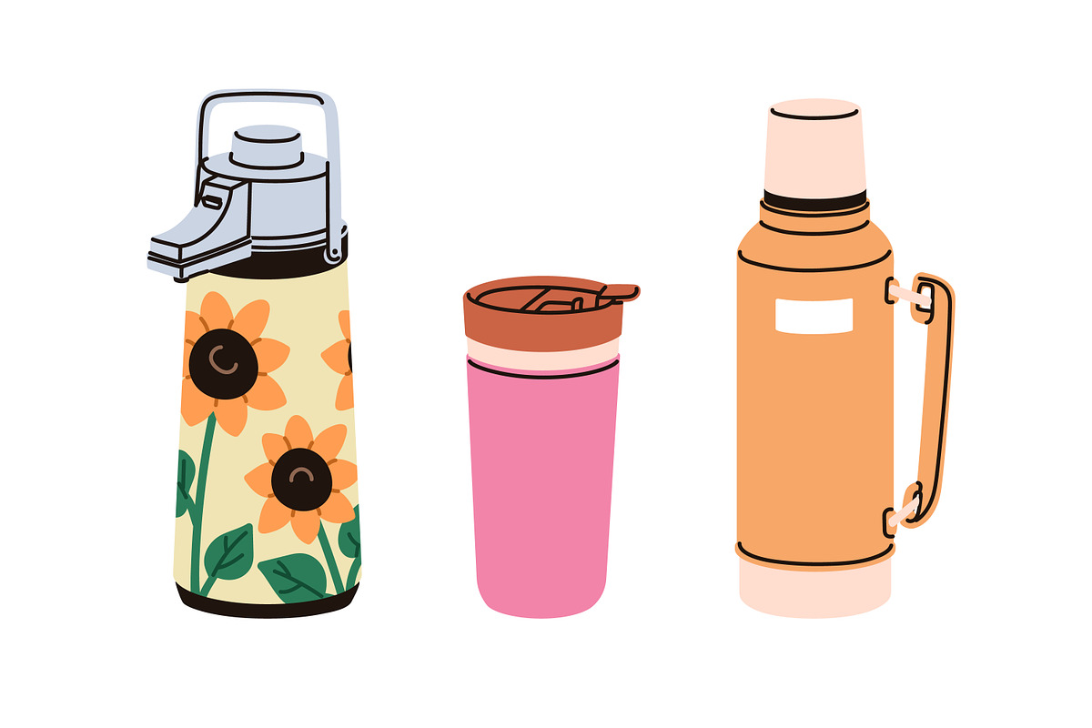 Thermo mugs, thermoses, tumblers set, an Object Illustration by Good Studio (Photo 3 of 5)