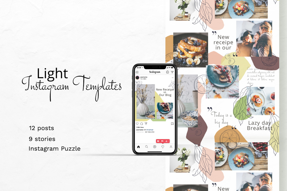 Social Media Pack for Instagram, a Social Media Template by OlgaSerbun (Photo 1 of 8)