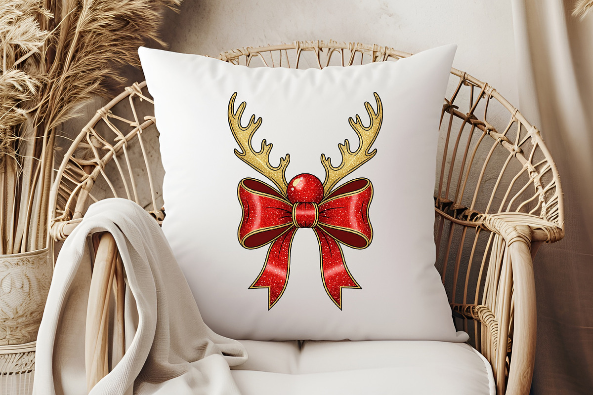 Christmas Reindeer Coquette Bow Png, an Illustration by Libby Wishes (Photo 5 of 6)