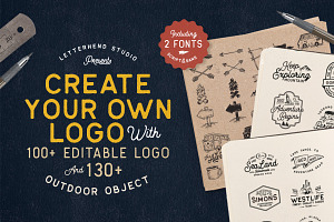 OUTDOOR Logo Creator Bonus 2 Fonts