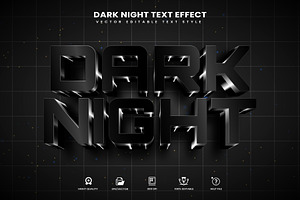 Dark Night Editable Text Effect