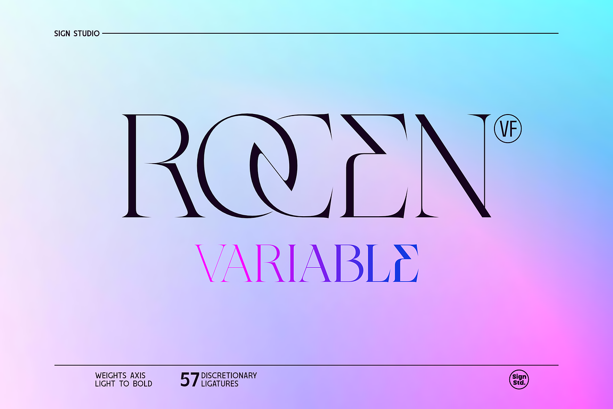 Rocen VF - Variable Display Serif, a Serif Font by Sign Studio (Photo 1 of 16)
