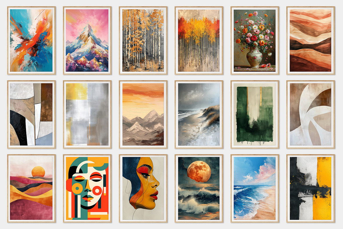 A set of abstract art paintings, a Decorative Illustration by DamonYang's shop (Photo 9 of 9)