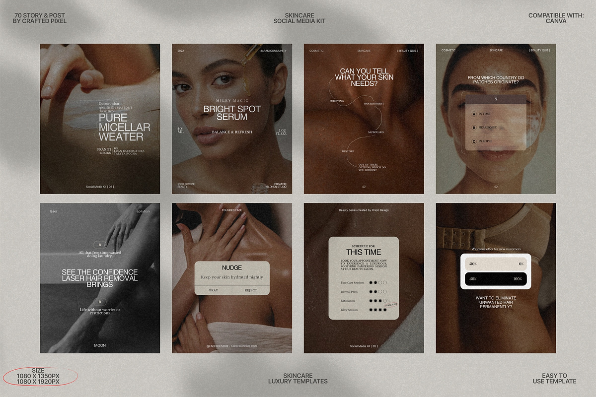 Aesthetic Skincare Canva Bundle preview 4