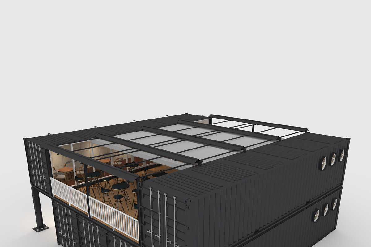 3D Model Container Cafe 14, an Architecture 3D Model by SR 3D Visual (Photo 9 of 19)
