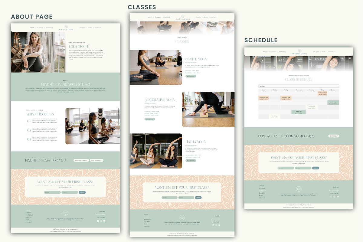 Yoga Studio Elementor Template, a WordPress Template by Templatez.Co (Photo 4 of 9)