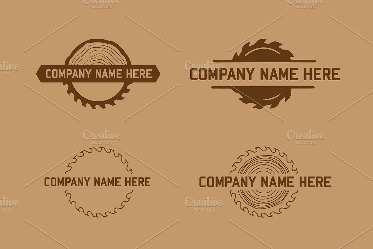 Wood/Saw Logo Bundle. Vector/Mock-Up, a Branding & Logo Template by Multiple (Photo 3 of 5)