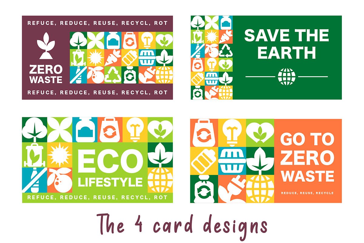Zero Waste Mosaic Design Pack, a Background Graphic by Lettering_Logo (Photo 4 of 7)