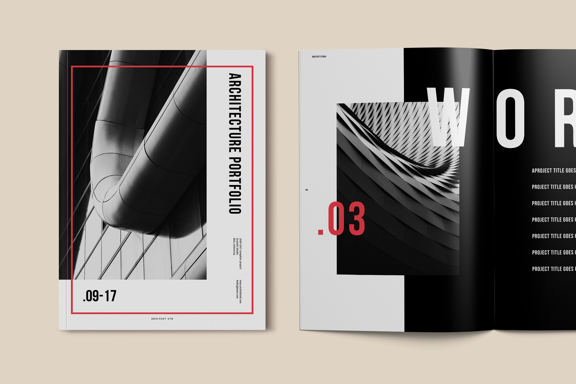 Architecture Portfolio Template | Brochure Templates ~ Creative Market