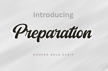 Preparation Modern Bold Script