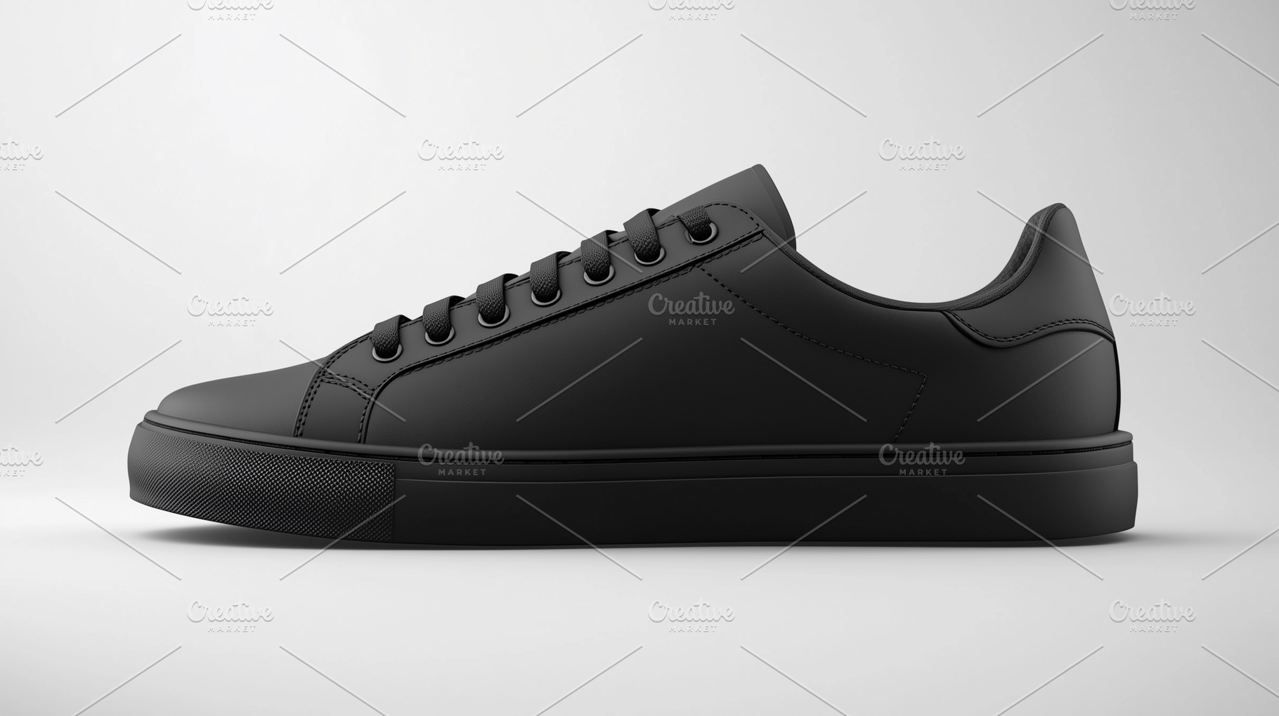 Black sneakers shoe mockup on white, a Beauty & Fashion Photo by MistyDay