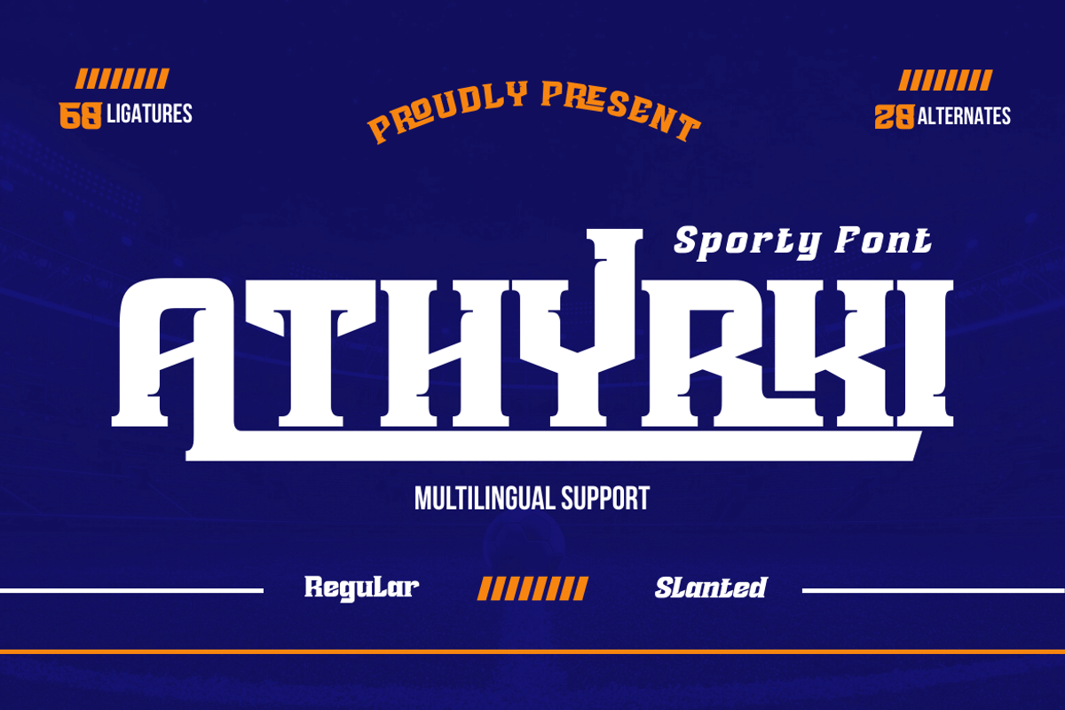 ATHYRKI | Athletic Font, a Font by twinstd (Photo 1 of 14)