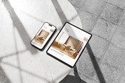 Tablet and Smartphone Mockup, a Product Mockup by MrLetters (Thumbnail 2 of 5)